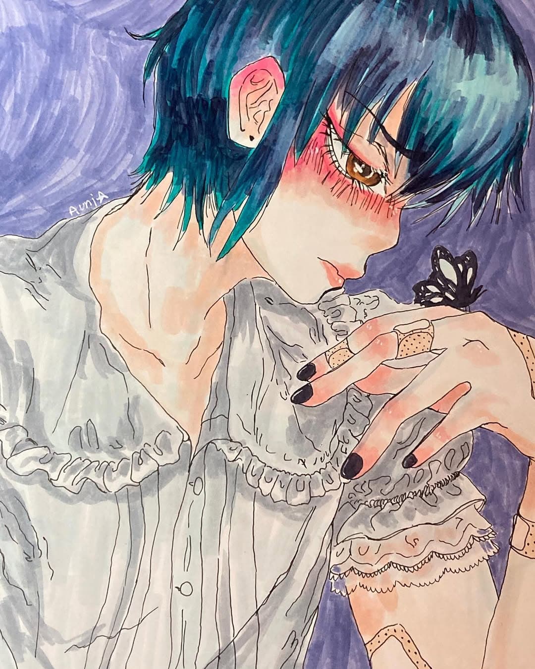 Karnelious with a Butterfly