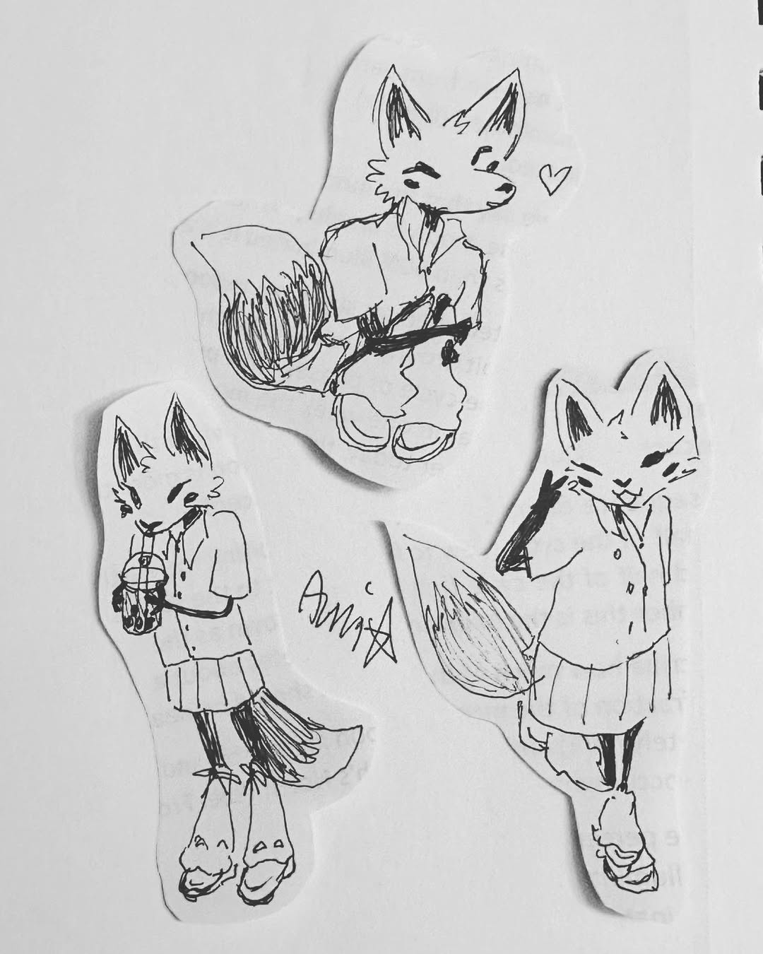 Fox Humanization Sketch