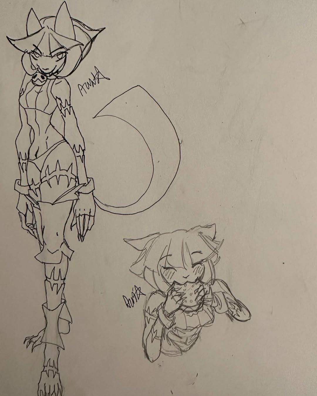 Unfinished Sketches of Ms. Fortune from Skullgirls