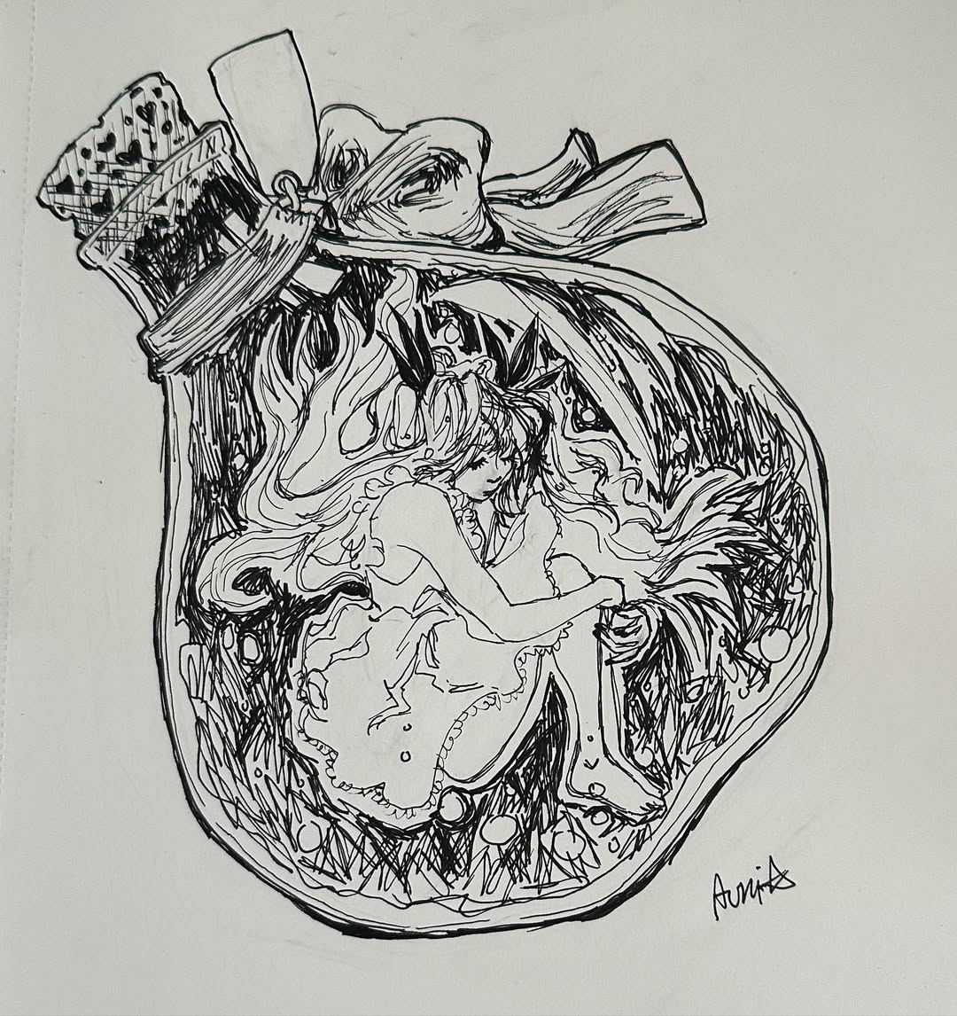 Inktober Day 1: Love Potion (ft. Miku!)