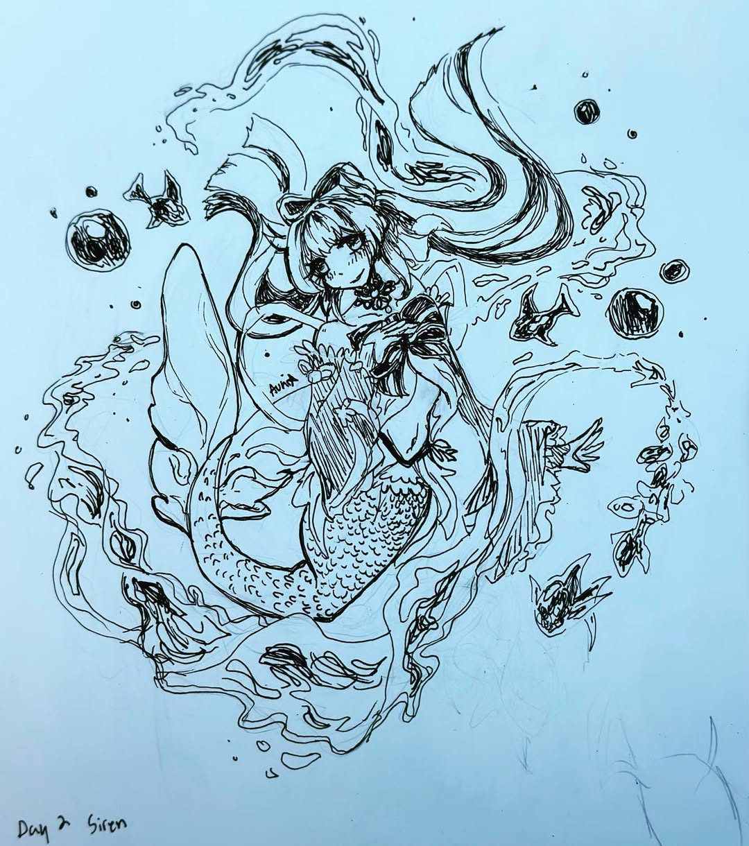 Inktober Day 2 (for me lol): Siren!