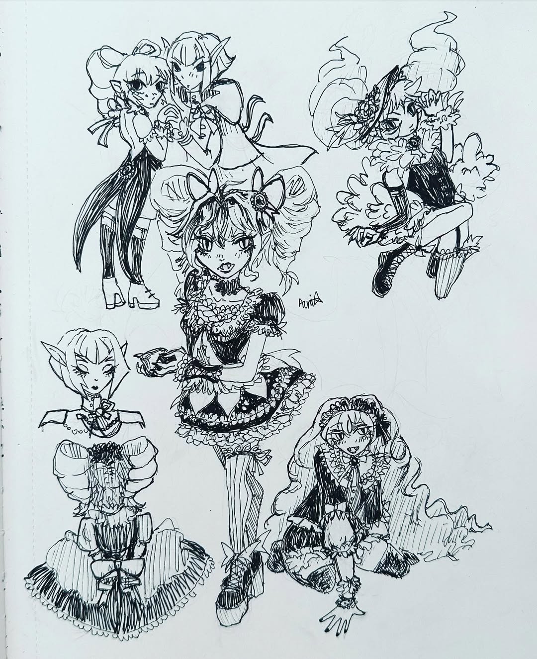 Inktober Day 3: Vampire Girl