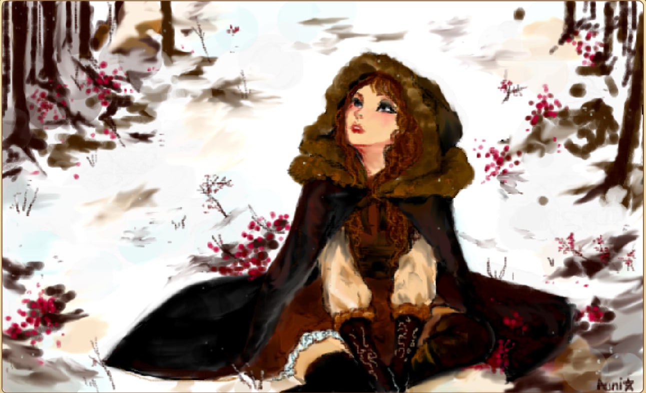 A Winter Girl Illustration I Created in Animal Jam