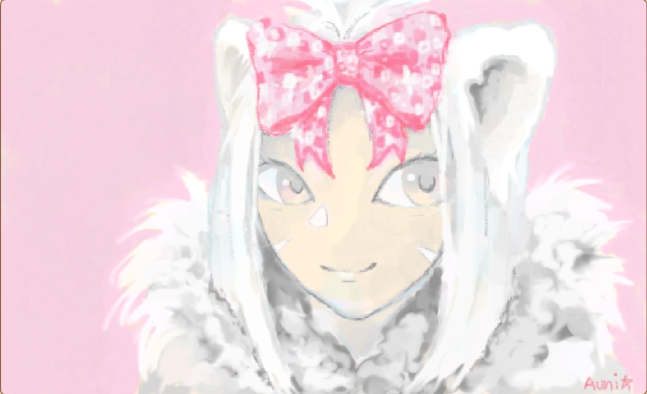 Animal Jam Red Panda with a Pink bow