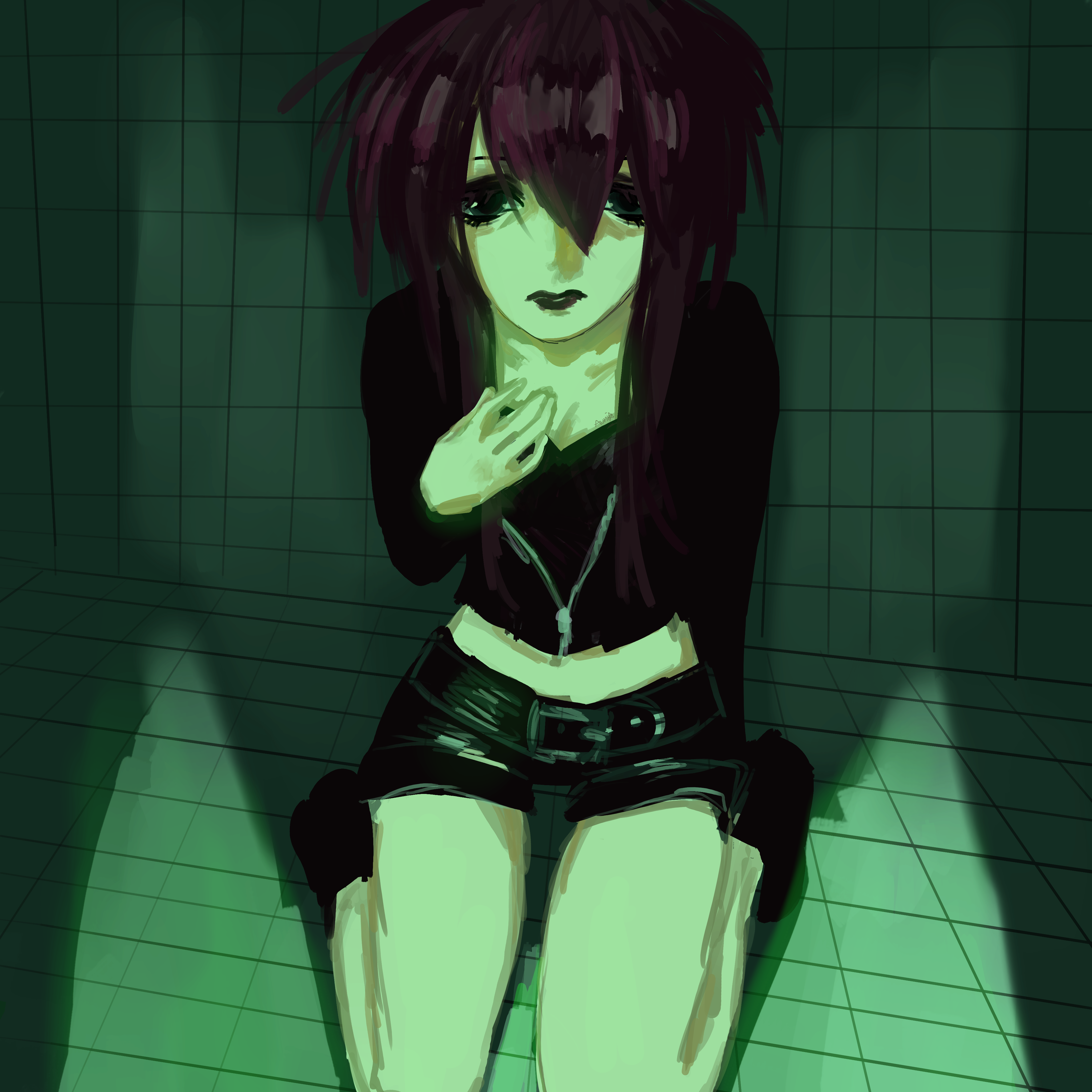 Scary Bathroom Drawing